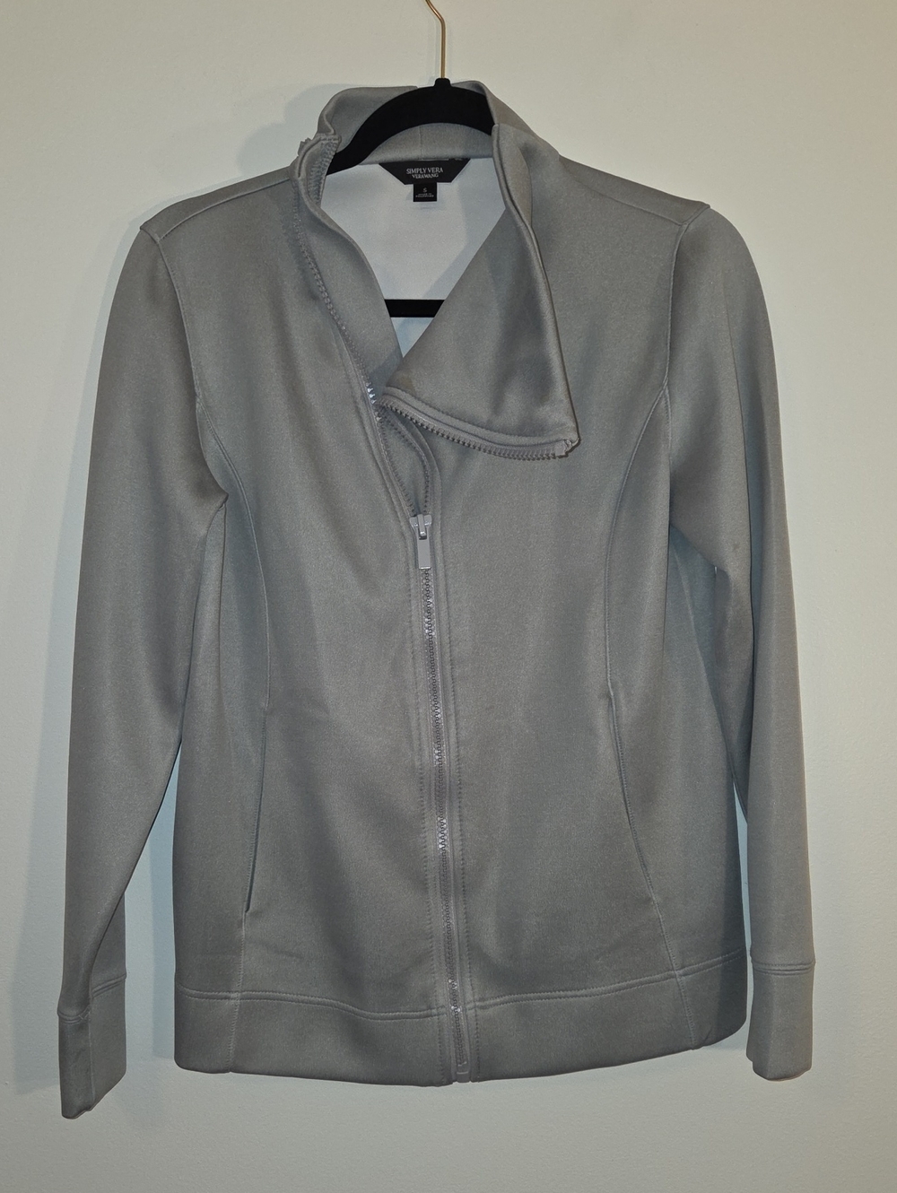 Simply Vera Asymmetric Zip Jacket Women's Size Small